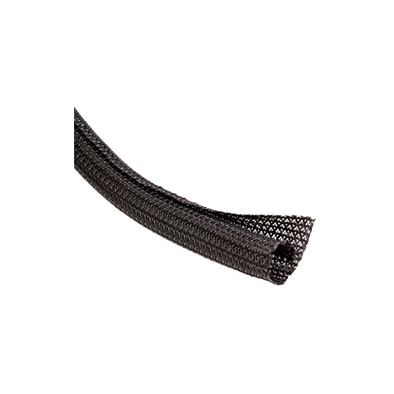 1/8" F6 Braided Wrap Around Sleeving - 100FT - Black