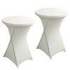 2Pack Black Spandex Cocktail Table Cover for Weddings Parties and