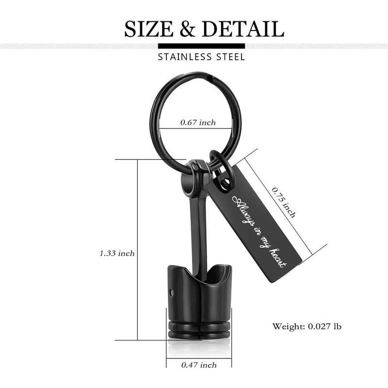 memorial jewelry Auto Part Cremation Urn Keychain for Ashes for