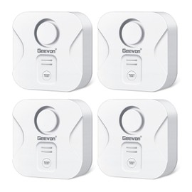Geevon 4 Pack Water Leak Detectors for Home, 100dB Loud Water Alarm Sensor Leak Detection with Drip Alert for Basements, Laundry Rooms, Kitchen, IP56 Waterproof(Battery Included)
