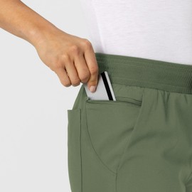 Wink Women's Flex-n-Reach Track Scrub Pant - Olive, XXS