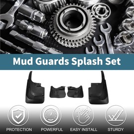 TUCKBOLD Mud Flaps Splash Guards for Toyota Land Cruiser FJ200 2010-2015 (Car Small Encicle) Front & Rear Mud Guards W/Mount Accessories