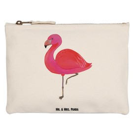 Mr. & Mrs. Panda M Flamingo Classic Make-Up Bag, White, L Schminktasche