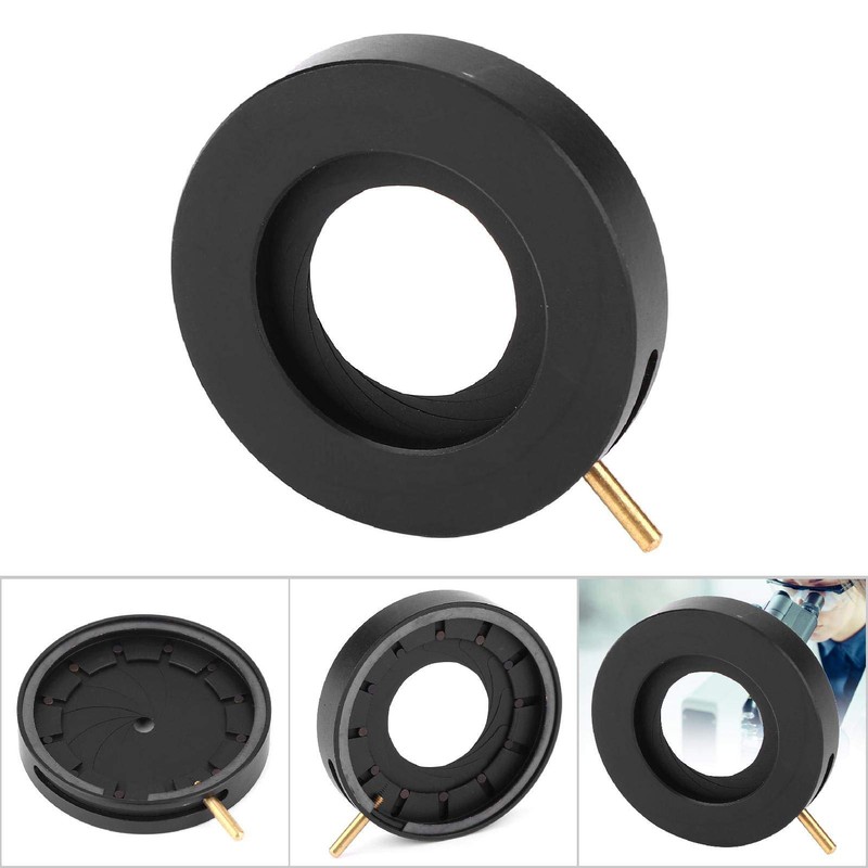 SK23 Adjustable Iris Aperture Diaphragm 1.5-25mm/0.06-0.98'', Microscope Iris Adapter Aperture