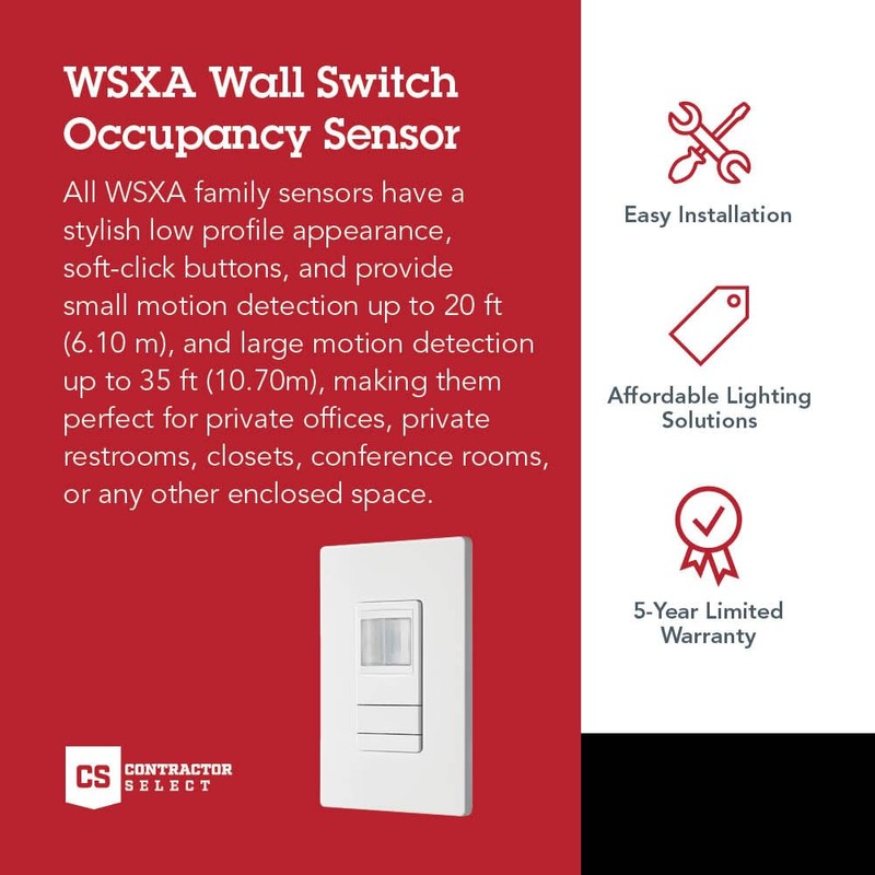 Lithonia Lighting SensorSwitch Wall Mount Motion Sensor Switch, Passive Infrared