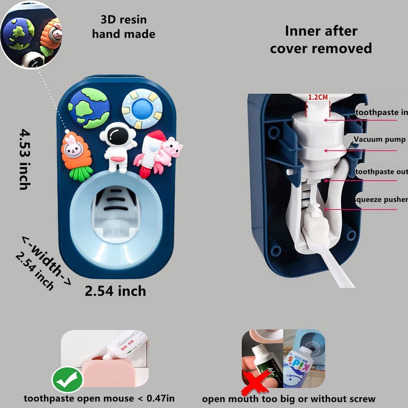 Automatic Toothpaste Dispenser & Toothpaste Holders and Wall Mounted Cup