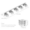 Ralbay Chrome Bathroom Vanity Light Fixtures 5 Lights Modern LED