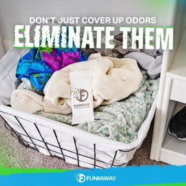 FunkAway Extreme Odor Eliminating Closet Sachet, Odor Absorbing Packet Ideal for Closets, Drawers, Hampers, Attics and Storage Spaces, Fresh Smell for Up to 90 Days