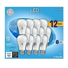 GE Daylight LED 60W Equivalent General Purpose A19 Light Bulbs (12 Pack)