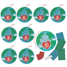 Glitter Mosaic Earth Day Sign Craft Kit - Makes 12 - DIY Crafts for Kids and Fun Home Activities