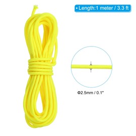 PATIKIL Archery D Loop Rope 3.3 FT, Bow String Release Nock Wire Nocking Loop Buckle Ring for Compound Bowstring, Yellow