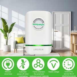 UREREM Device Power Saving Box,Stop Watt Energy Saving Device,Intelligent Energy Saver 2024 New Watt Stop Electricity Saving Box Stable Voltage Us Plug 90V-250V 30Kw,White,4Pack