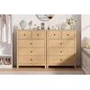 GarveeHome Natural Oak 5 Drawer Dresser for Bedroom, Modern Tall