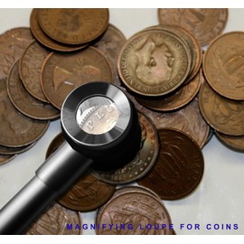 Exporee Magnifying Glass 45X, Stainless Steel Folding Magnifying Glass Jeweller Magnifying Glass Jewellery Magnifying Glass for Coins Magnifying Glass Stamps