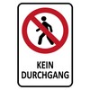 Tin Sign 20 x 30 cm Achtung Kein Durchgang Verboten