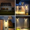AURAXY Motion Sensor Outdoor Lights, Solar Wall Light with Optical