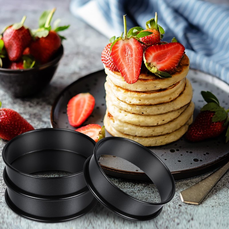 Yubng Crumpet Rings 3.94’’- Set of 10 Baking Rings- Stainless