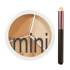 3-Shade Cream Concealer Palette - Full Coverage Correct & Conceal Dark Circles - Waterproof, Long-Lasting Formula for Highlighting & Contouring