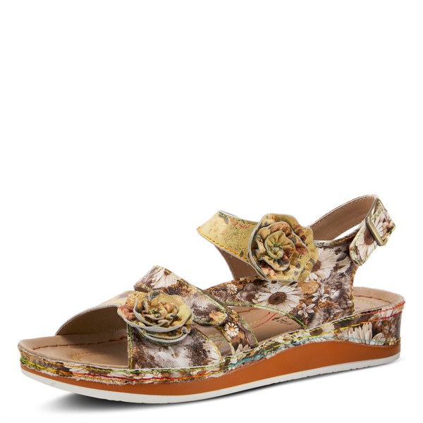 Spring Step L'Artiste Women's Joelina-Dazi Ankle Strap Sandal Yellow Multi