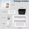 HXH In-Wall Cable Concealer Kit with Recessed Outlet Box, White