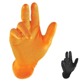 Grippaz Gloves Pack of 50, Nitrile Gloves Working Gloves Extremely Robust Non - Slip Ideal for Workshops Mechanics Industry Rubber Long-Lasting Ambidextrous Gloves Disposable Gloves (Large)