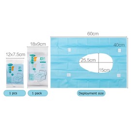 Fundas desechables para asiento de inodoro, 40 unidades empaquetadas individualmente, impermeables, ideales para adultos y niños, esenciales de viaje para aviones, viajes, camping y baños públicos