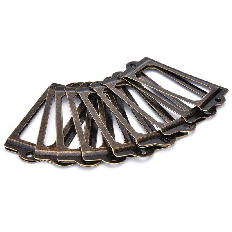 Metal File Cabinet Drawer Tag Labels Holders Shelf Card Holder