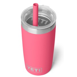 YETI Rambler Jr 10 oz Kids Tumbler with Straw Lid, Tropical Pink