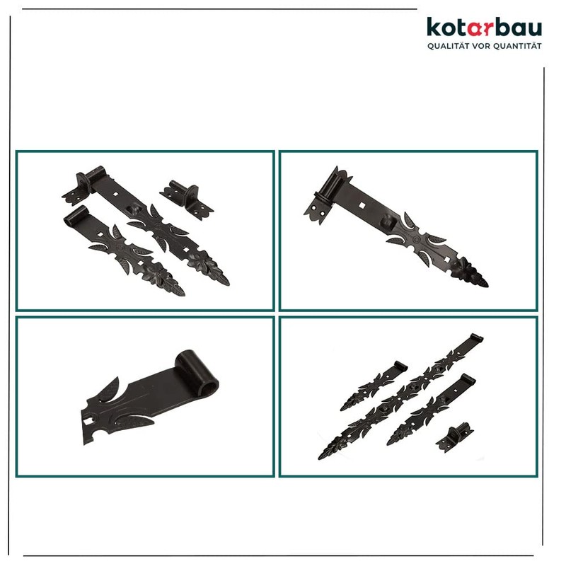 KOTARBAU® Shutter Hinge Wrought Iron with Brackets 400 mm Door