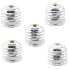 LQ Industrial 5PCS E26 to E11 Adapter E26 Standard Medium Screw to Mini Candelabra E11 Socket Adapter Converter Suitable for Halogen Energy Saving Lamp