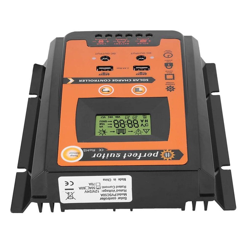 Keenso 12V/24V 30A/50A/70A MPPT Controlador de carga solar Panel solar