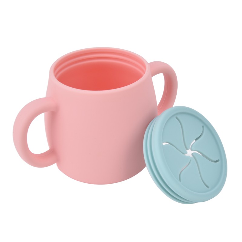 Silicone Toddler Cup Drop Proof Portable Baby Training Cup with