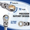 WORKPRO 22-Piece Flex-Head Ratcheting Wrench Set Metric 6-18mm & SAE