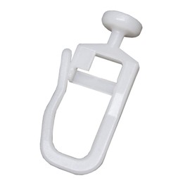 Delfra Curtain Gliders with 7 mm Head for Curtain Rails, Gliders with Lockable Hook