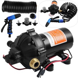 VEVOR Water Diaphragm Pump 5.5 GPM 12V Washdown Pumps Automatic 70 PSI Pump for Car Washing, Agricultural Irrigation, Boats, Marine Yacht