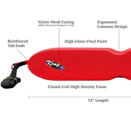 Kemp USA 53" Grip It Rescue Tube® with Mesh Ergonomic Design for Lifeguard Rescue | Life Guard Equipment for Pool Safety, Lakes, Beaches, and Waterparks | Unique Cutaway Design