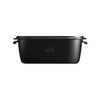 Emile Henry, Black Cheese Storage Box/Serving Platter, 12 x 8