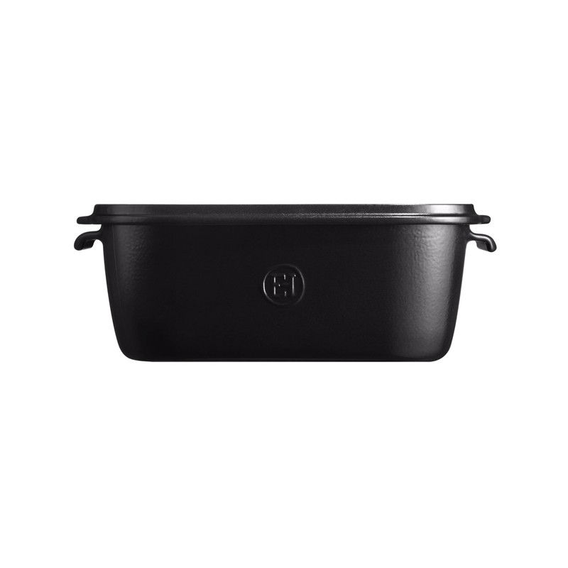 Emile Henry, Black Cheese Storage Box/Serving Platter, 12 x 8