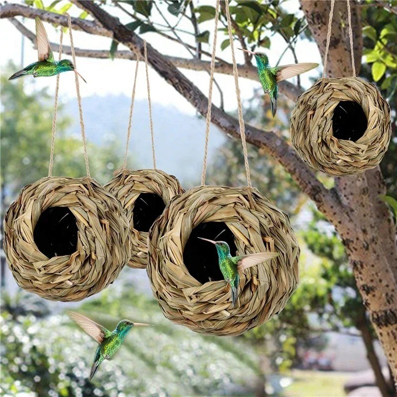 Nest Bird Cage Grass Egg Cage Bird House Outdoor Decorative