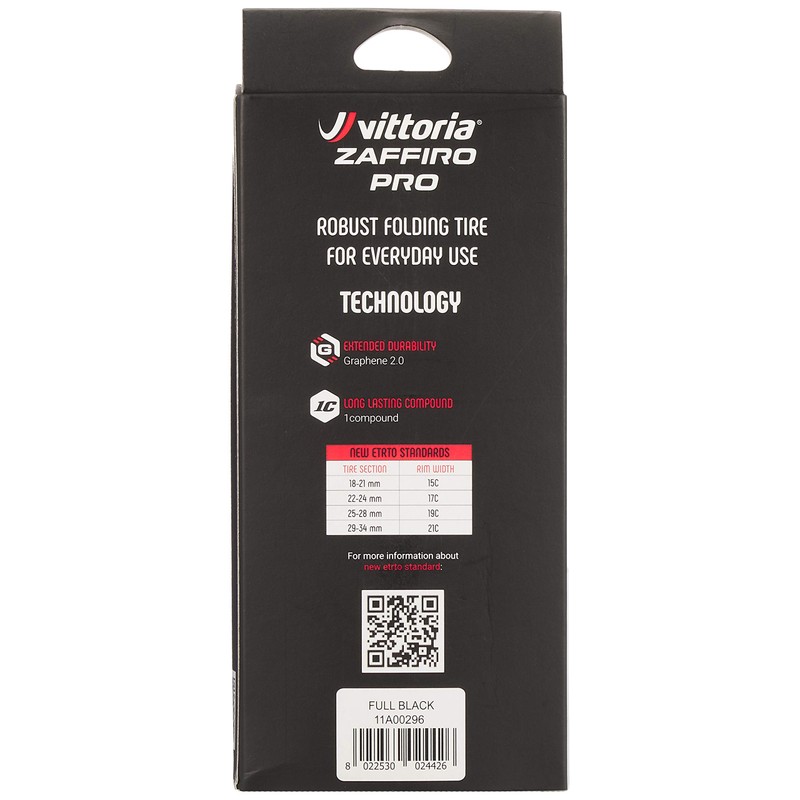 Vittoria Unisex's Zaffiro Pro V Bicycle Tyre, Black, 700x30c