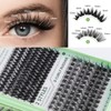 Individual Eyelashes Lash Clusters Kit 551 Pcs 10-16MM with Tweezer