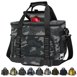 BALEINE Extra Large Soft Cooler Bag, Portable Leakproof Cooler, 40/60 Cans Volume for Beach, Camping, Kayaking, Travel, and Road Trips (12.5 Gallon, Camo)