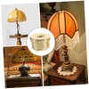 WOONEKY Versatile Lamp Shade Harp Holder Finials 2pcs Brass Lamp