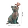 Ciieeo Cat Figurine Mini Resin Figure Adorable Tiny Cat Decoration