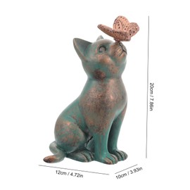 Ciieeo Cat Figurine Mini Resin Figure Adorable Tiny Cat Decoration for Home Office Resin Material Unique Whimsical Design for Shelves Desks