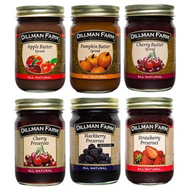Dillman Farm 6 Piece Classic Butters and Preserves Christmas Gift Box Set