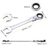 HARFINGTON Flex-Head Ratcheting Wrench 32mm 180° Rotating Head Metric Ratchet