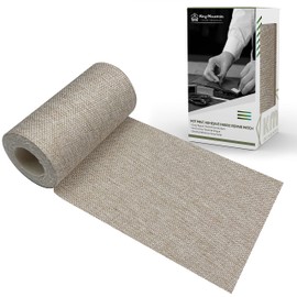 King Mountain Premium Linen Fabric Iron-on Repair Patch, Inside&Outside Fabric Repair Patch, 3"x60" with Backing Glue Linen Repair Decorative Patch kit (Linen-3"x60", Rice Coffee)