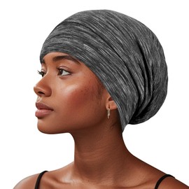 Kiiwah Silk Bonnet for Sleeping, Soft Sleep Cap with Adjustable Elastic Band Night Cap for Natural Curly Hair Sleep Hats with Satin Lining for Women and Men Do Housework, Sports and Working