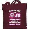 Shirtracer - Cotton Bag - 50th Birthday - When God